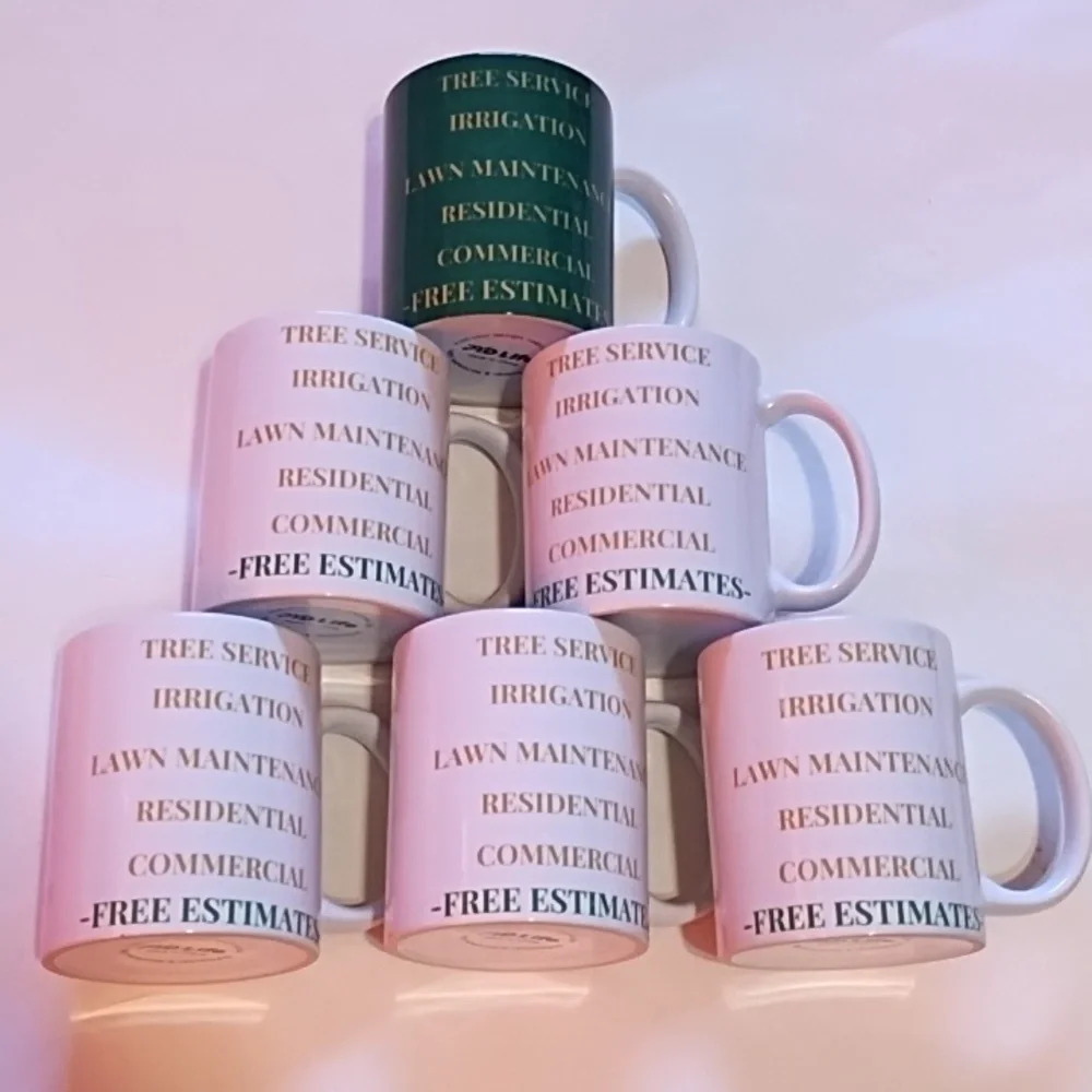 New Green and White Promotional Mugs (Set Of 6) - Picture 2 of 4